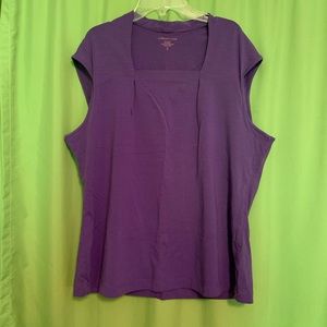 Purple Square Neck Top